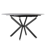 Casa si Gradina - Mobilier - Mese si birouri - Mese bucatarie si dining - Masa extensibila de dining, beton/neagra, 100x100-140x75 cm, ABERO TIP 1 - Infinity.ro