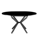 Casa si Gradina - Mobilier - Mese si birouri - Mese bucatarie si dining - Masa extensibila de dining, neagra, 100x100-140x75 cm, ABERO TIP 1 - Infinity.ro