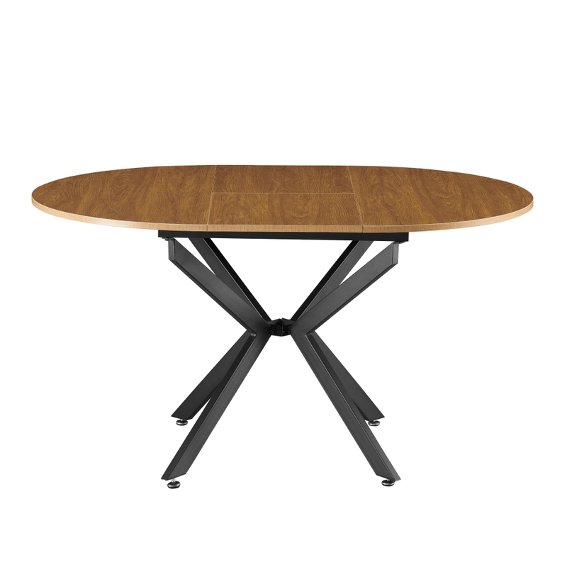 Casa si Gradina - Mobilier - Mese si birouri - Mese bucatarie si dining - Masa extensibila de dining, stejar deschis/neagra, 100x100-140x75 cm, ABERO TIP 1 - Infinity.ro