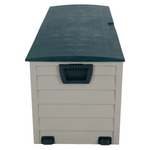 Casa si Gradina - Gradina si terasa - Mobilier exterior - Dulapuri si lazi depozitare exterior - Cutie de depozitare pentru gradina, gri/verde, KORTEZ - Infinity.ro
