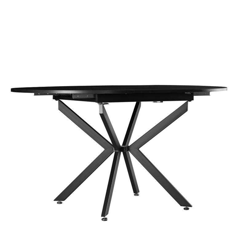Casa si Gradina - Mobilier - Mese si birouri - Mese bucatarie si dining - Masa extensibila de dining, neagra, 100x100-140x75 cm, ABERO TIP 1 - Infinity.ro