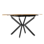 Casa si Gradina - Mobilier - Mese si birouri - Mese bucatarie si dining - Masa extensibila de dining, stejar deschis/neagra, 100x100-140x75 cm, ABERO TIP 1 - Infinity.ro