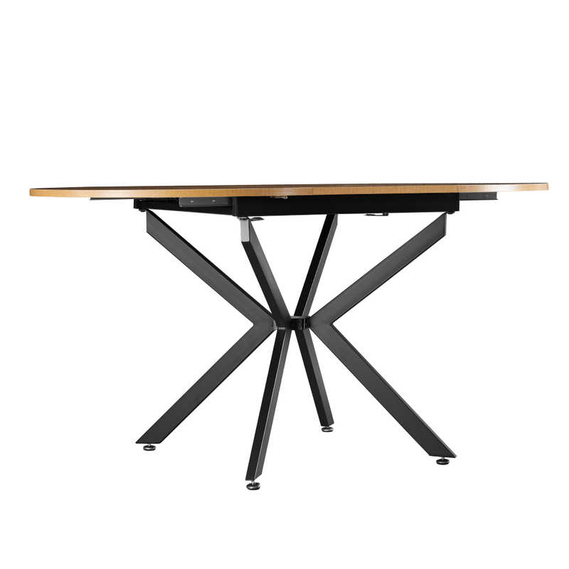 Casa si Gradina - Mobilier - Mese si birouri - Mese bucatarie si dining - Masa extensibila de dining, stejar deschis/neagra, 100x100-140x75 cm, ABERO TIP 1 - Infinity.ro