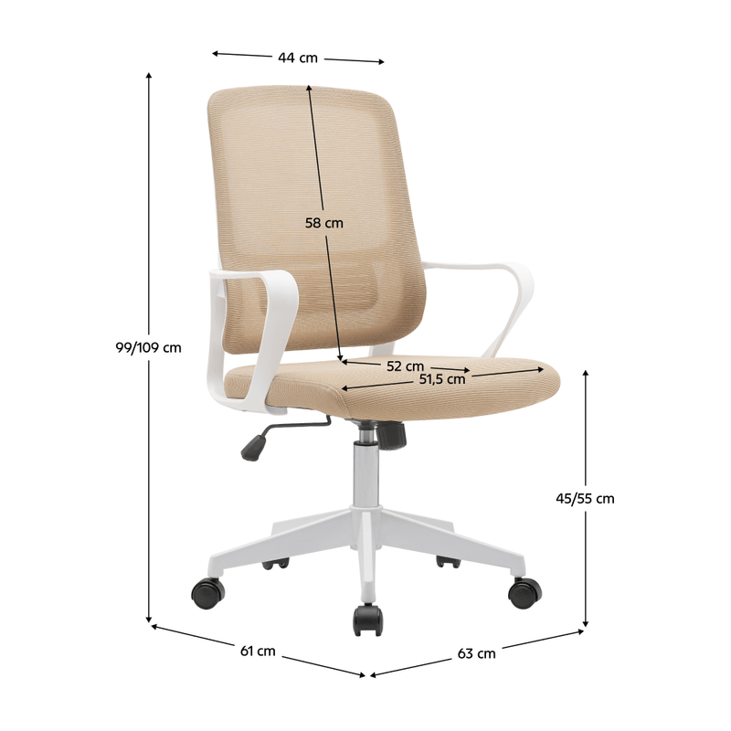 Casa si Gradina - Mobilier - Scaune si fotolii - Scaune - Scaun de birou, bej/alb, SALOMO TIP 1 - Infinity.ro