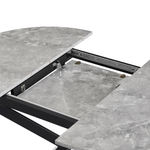 Casa si Gradina - Mobilier - Mese si birouri - Mese bucatarie si dining - Masa extensibila de dining, beton/neagra, 100x100-140x75 cm, ABERO TIP 1 - Infinity.ro