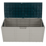Casa si Gradina - Gradina si terasa - Mobilier exterior - Dulapuri si lazi depozitare exterior - Cutie de depozitare pentru gradina, gri/verde, KORTEZ - Infinity.ro