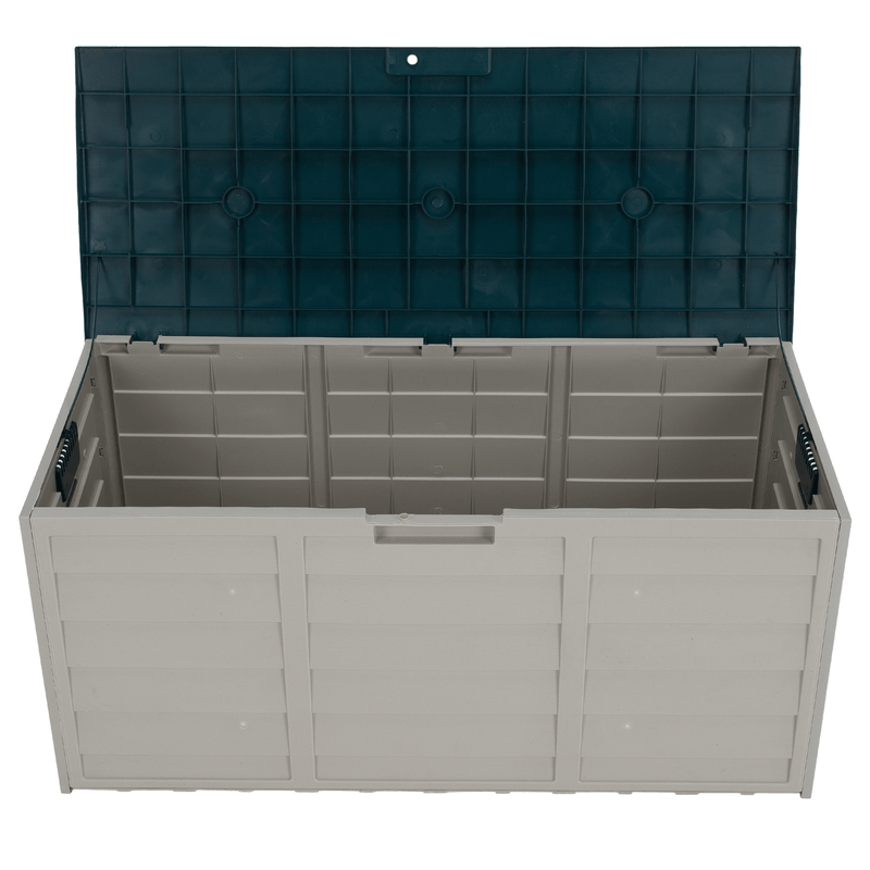 Casa si Gradina - Gradina si terasa - Mobilier exterior - Dulapuri si lazi depozitare exterior - Cutie de depozitare pentru gradina, gri/verde, KORTEZ - Infinity.ro