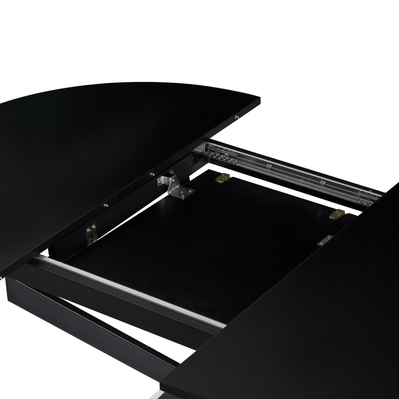 Casa si Gradina - Mobilier - Mese si birouri - Mese bucatarie si dining - Masa extensibila de dining, neagra, 100x100-140x75 cm, ABERO TIP 1 - Infinity.ro