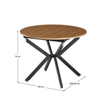 Casa si Gradina - Mobilier - Mese si birouri - Mese bucatarie si dining - Masa extensibila de dining, stejar deschis/neagra, 100x100-140x75 cm, ABERO TIP 1 - Infinity.ro