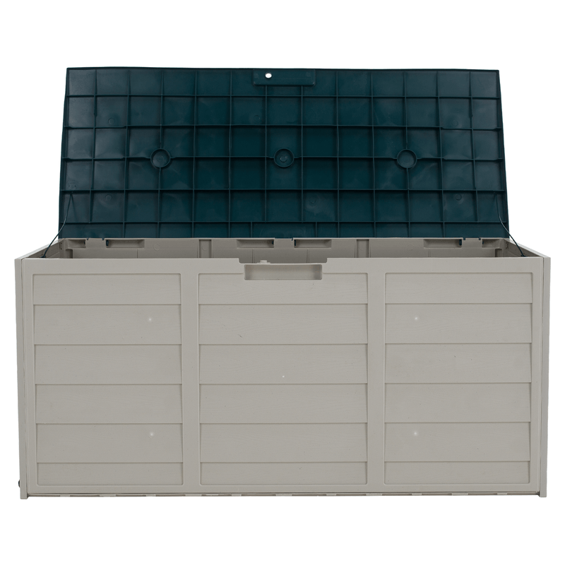Casa si Gradina - Gradina si terasa - Mobilier exterior - Dulapuri si lazi depozitare exterior - Cutie de depozitare pentru gradina, gri/verde, KORTEZ - Infinity.ro