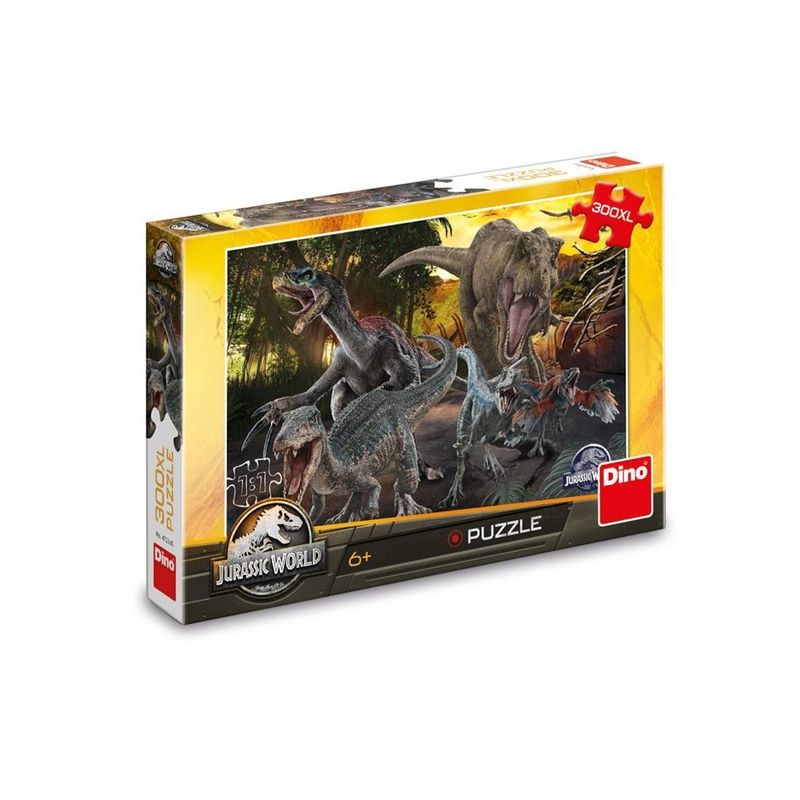 Jucarii, Copii si Bebe - Jucarii si jocuri - Jocuri si puzzle - Puzzle - Puzzle Dino Toys Jurassic World cu Dinozauri, 300 Elemente Format Mare XL, Carton Calitativ, Fabricat in Cehia - Infinity.ro