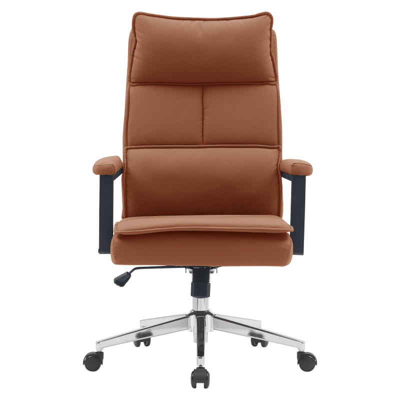 Casa si Gradina - Mobilier - Scaune si fotolii - Scaune - Scaun de birou, piele ecologica maro camel/crom, KAHIL - Infinity.ro