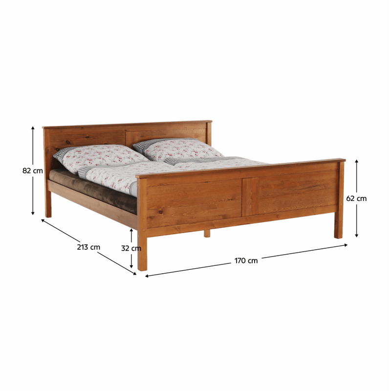 Casa si Gradina - Mobilier - Paturi si accesorii - Paturi - Pat, lemn de pin culoare de stejar, 160x200, PROVO NEW - Infinity.ro