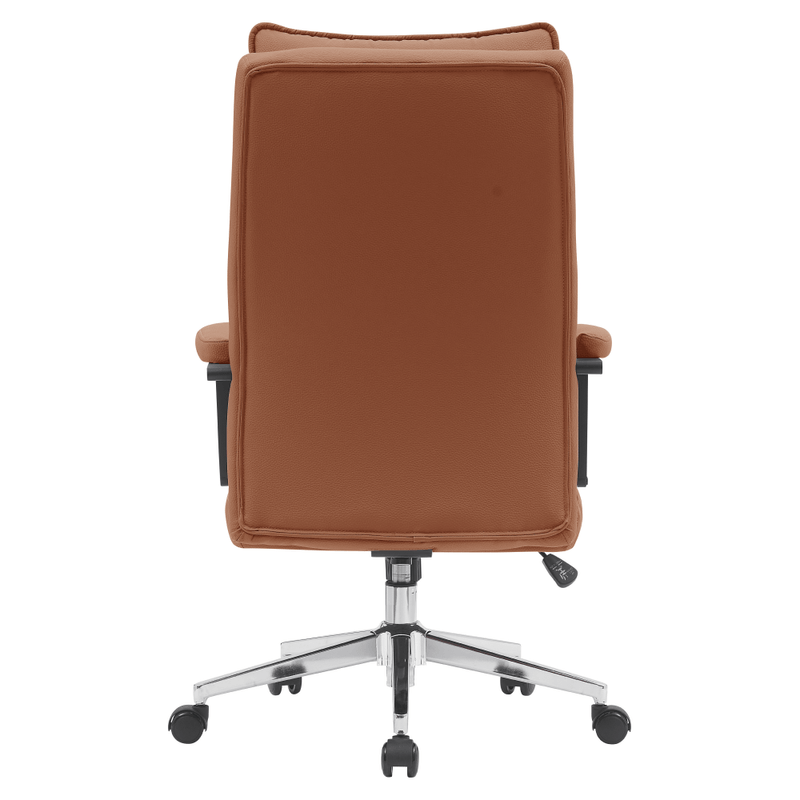 Casa si Gradina - Mobilier - Scaune si fotolii - Scaune - Scaun de birou, piele ecologica maro camel/crom, KAHIL - Infinity.ro