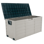 Casa si Gradina - Gradina si terasa - Mobilier exterior - Dulapuri si lazi depozitare exterior - Cutie de depozitare pentru gradina, gri/verde, KORTEZ - Infinity.ro