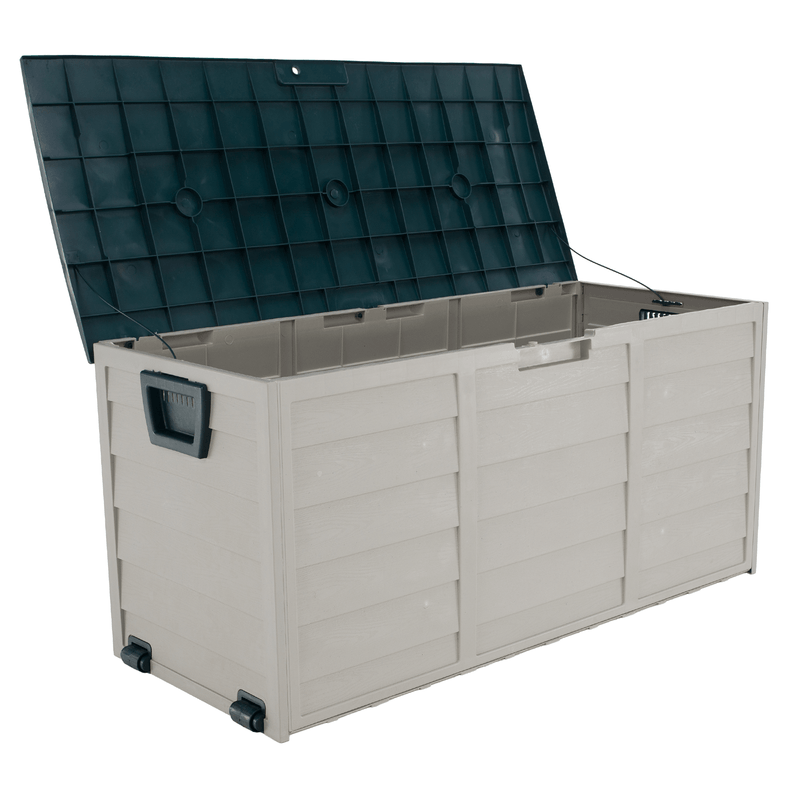 Casa si Gradina - Gradina si terasa - Mobilier exterior - Dulapuri si lazi depozitare exterior - Cutie de depozitare pentru gradina, gri/verde, KORTEZ - Infinity.ro