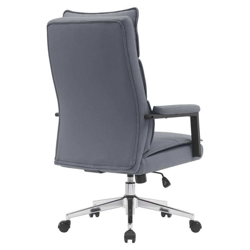 Casa si Gradina - Mobilier - Scaune si fotolii - Scaune - Scaun de birou, piele ecologica gri/crom, KAHIL - Infinity.ro