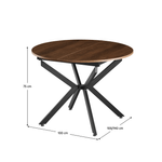 Casa si Gradina - Mobilier - Mese si birouri - Mese bucatarie si dining - Masa extensibila de dining, stejar inchis/neagra, 100x100-140x75 cm, ABERO TIP 1 - Infinity.ro