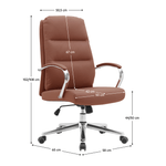 Casa si Gradina - Mobilier - Scaune si fotolii - Scaune - Scaun de birou, maro camel/crom, ADMON - Infinity.ro