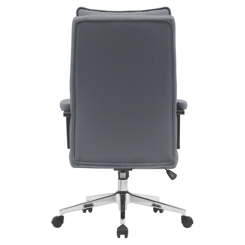 Casa si Gradina - Mobilier - Scaune si fotolii - Scaune - Scaun de birou, piele ecologica gri/crom, KAHIL - Infinity.ro