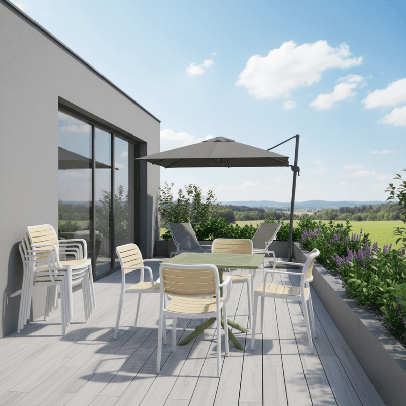 Casa si Gradina - Gradina si terasa - Mobilier exterior - Mese gradina - Masa de gradina, verde, DENTON NEW - Infinity.ro