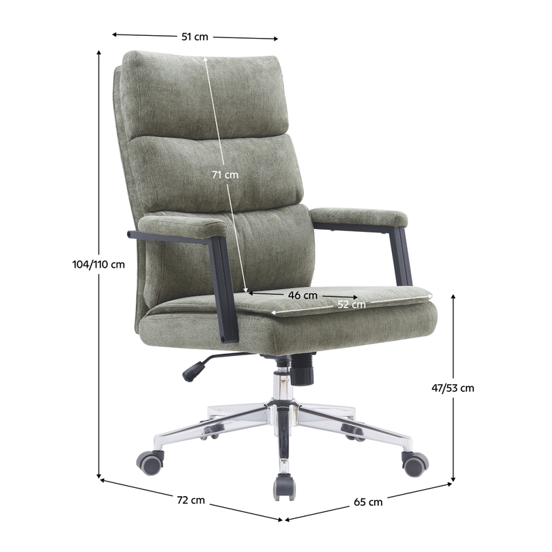 Casa si Gradina - Mobilier - Scaune si fotolii - Scaune - Scaun de birou, verde/crom, ZAVIER - Infinity.ro