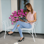 Casa si Gradina - Gradina si terasa - Mobilier exterior - Bancute de gradina - Banca de gradina, alba, ETELIA NEW - Infinity.ro