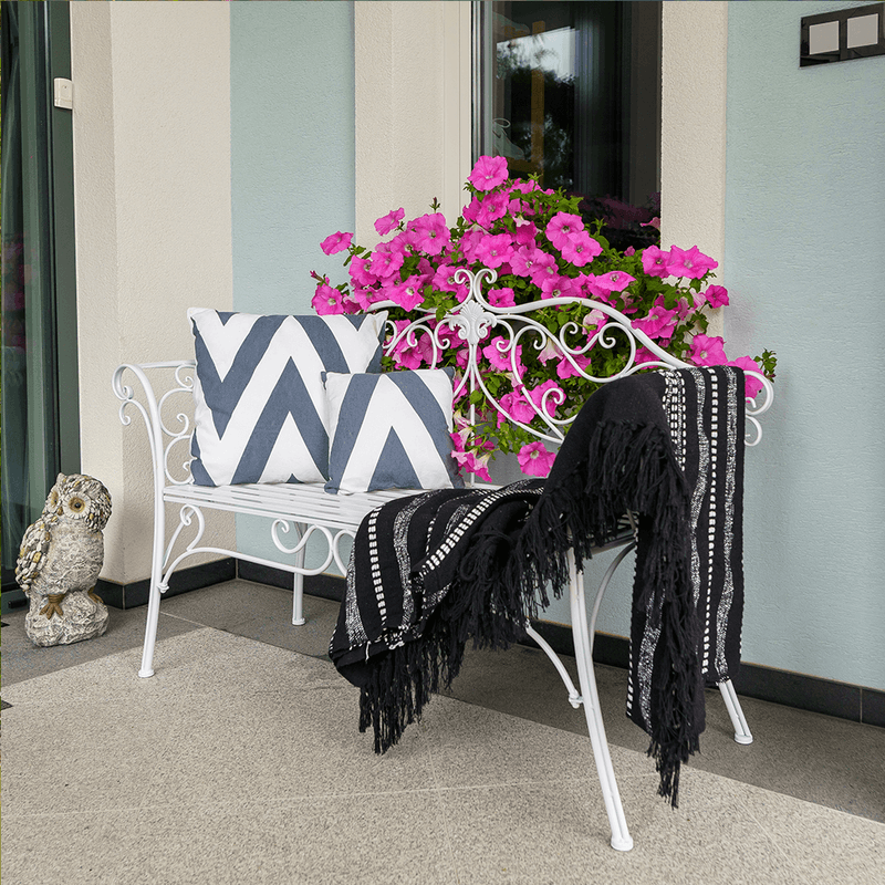 Casa si Gradina - Gradina si terasa - Mobilier exterior - Bancute de gradina - Banca de gradina, alba, ETELIA NEW - Infinity.ro