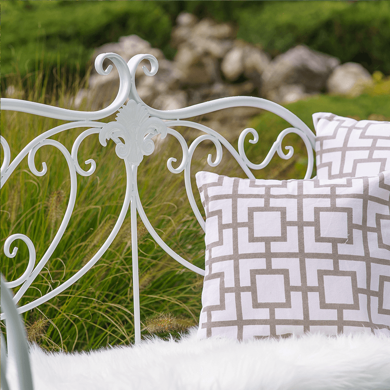 Casa si Gradina - Gradina si terasa - Mobilier exterior - Bancute de gradina - Banca de gradina, alba, ETELIA NEW - Infinity.ro