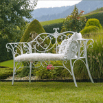 Casa si Gradina - Gradina si terasa - Mobilier exterior - Bancute de gradina - Banca de gradina, alba, ETELIA NEW - Infinity.ro