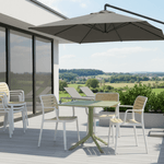Casa si Gradina - Gradina si terasa - Mobilier exterior - Scaune si sezlonguri gradina - Scaun stivuibil, alb/bej, KARDOS TYP 2 - Infinity.ro