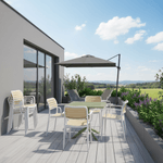 Casa si Gradina - Gradina si terasa - Mobilier exterior - Scaune si sezlonguri gradina - Scaun stivuibil, alb/bej, KARDOS TYP 2 - Infinity.ro