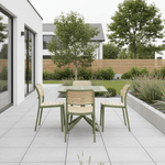 Casa si Gradina - Gradina si terasa - Mobilier exterior - Scaune si sezlonguri gradina - Scaun stivuibil, verde/bej, KARDOS TYP 1 - Infinity.ro
