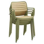 Casa si Gradina - Gradina si terasa - Mobilier exterior - Scaune si sezlonguri gradina - Scaun stivuibil, verde/bej, KARDOS TYP 2 - Infinity.ro