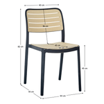Casa si Gradina - Gradina si terasa - Mobilier exterior - Scaune si sezlonguri gradina - Scaun stivuibil, negru/bej, KARDOS TYP 1 - Infinity.ro