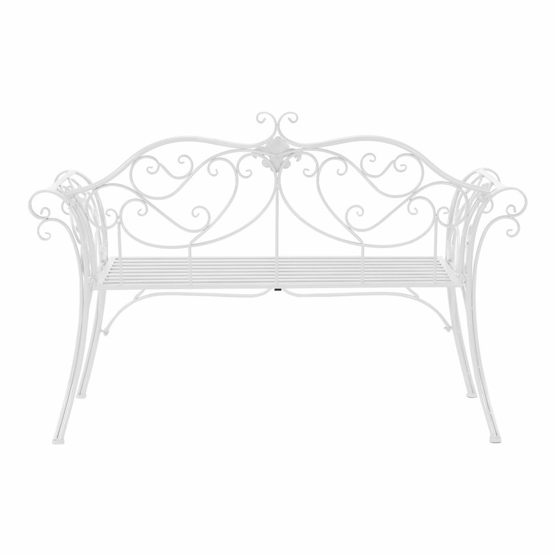 Casa si Gradina - Gradina si terasa - Mobilier exterior - Bancute de gradina - Banca de gradina, alba, ETELIA NEW - Infinity.ro