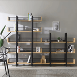 Casa si Gradina - Mobilier - Biblioteci si rafturi - Etajere - Raft cu 3 polite, stejar/negru, KILIS NEW TIP 1 - Infinity.ro