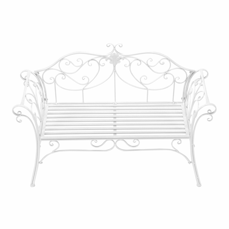 Casa si Gradina - Gradina si terasa - Mobilier exterior - Bancute de gradina - Banca de gradina, alba, ETELIA NEW - Infinity.ro
