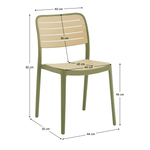 Casa si Gradina - Gradina si terasa - Mobilier exterior - Scaune si sezlonguri gradina - Scaun stivuibil, verde/bej, KARDOS TYP 1 - Infinity.ro