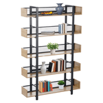 Casa si Gradina - Mobilier - Biblioteci si rafturi - Etajere - Raft cu 5 polite, stejar/negru, KILIS NEW TIP 2 - Infinity.ro
