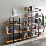 Casa si Gradina - Mobilier - Biblioteci si rafturi - Etajere - Raft cu 3 polite, stejar/negru, KILIS NEW TIP 1 - Infinity.ro