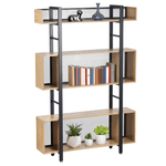 Casa si Gradina - Mobilier - Biblioteci si rafturi - Etajere - Raft cu 3 polite, stejar/negru, KILIS NEW TIP 3 - Infinity.ro