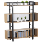 Casa si Gradina - Mobilier - Biblioteci si rafturi - Etajere - Raft cu 3 polite, stejar/negru, KILIS NEW TIP 4 - Infinity.ro