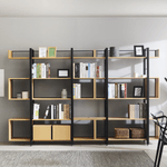 Casa si Gradina - Mobilier - Biblioteci si rafturi - Etajere - Raft cu 3 polite, stejar/negru, KILIS NEW TIP 3 - Infinity.ro