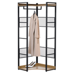 Casa si Gradina - Mobilier - Biblioteci si rafturi - Etajere - Etajera de colt, stejar/negru, KILOS NEW TIP 4 - Infinity.ro