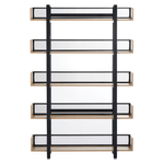 Casa si Gradina - Mobilier - Biblioteci si rafturi - Etajere - Raft cu 5 polite, stejar/negru, KILIS NEW TIP 2 - Infinity.ro