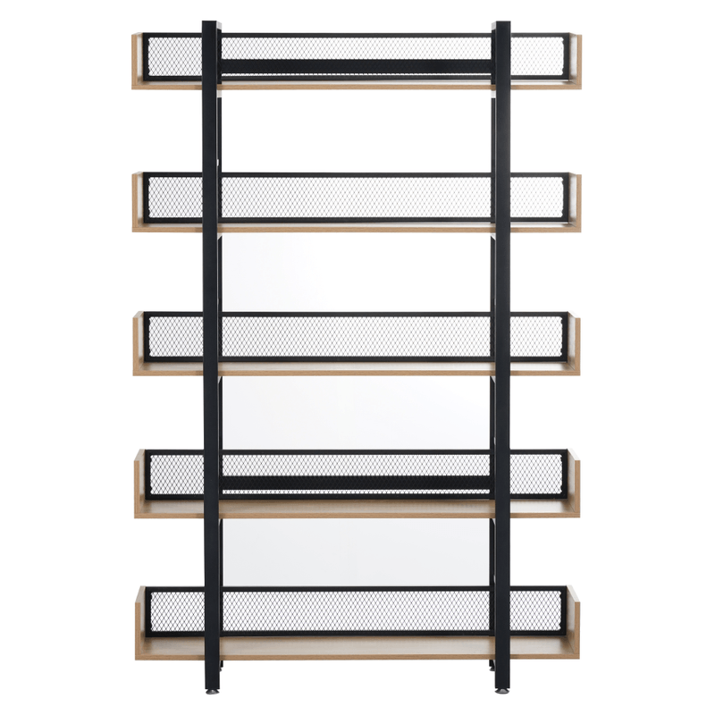 Casa si Gradina - Mobilier - Biblioteci si rafturi - Etajere - Raft cu 5 polite, stejar/negru, KILIS NEW TIP 2 - Infinity.ro