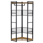 Casa si Gradina - Mobilier - Biblioteci si rafturi - Etajere - Etajera de colt, stejar/negru, KILOS NEW TIP 4 - Infinity.ro
