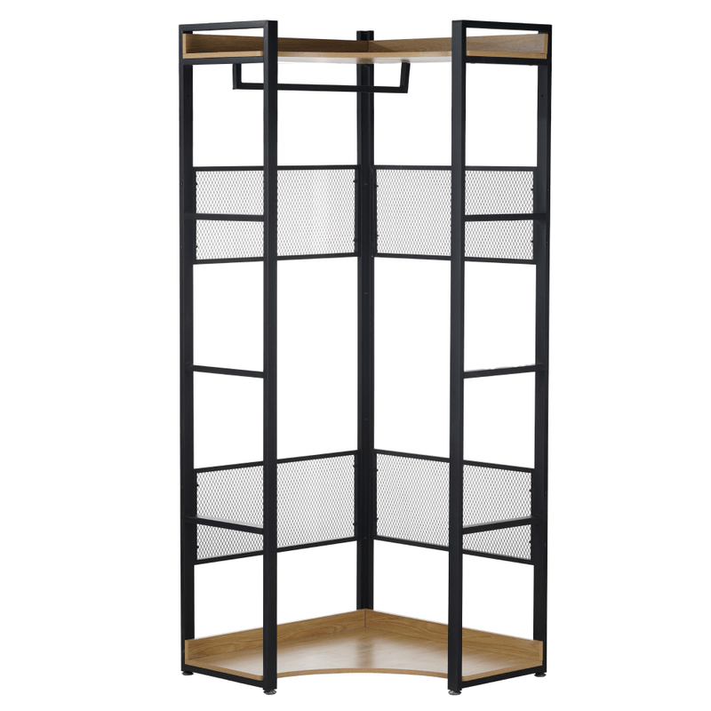 Casa si Gradina - Mobilier - Biblioteci si rafturi - Etajere - Etajera de colt, stejar/negru, KILOS NEW TIP 4 - Infinity.ro
