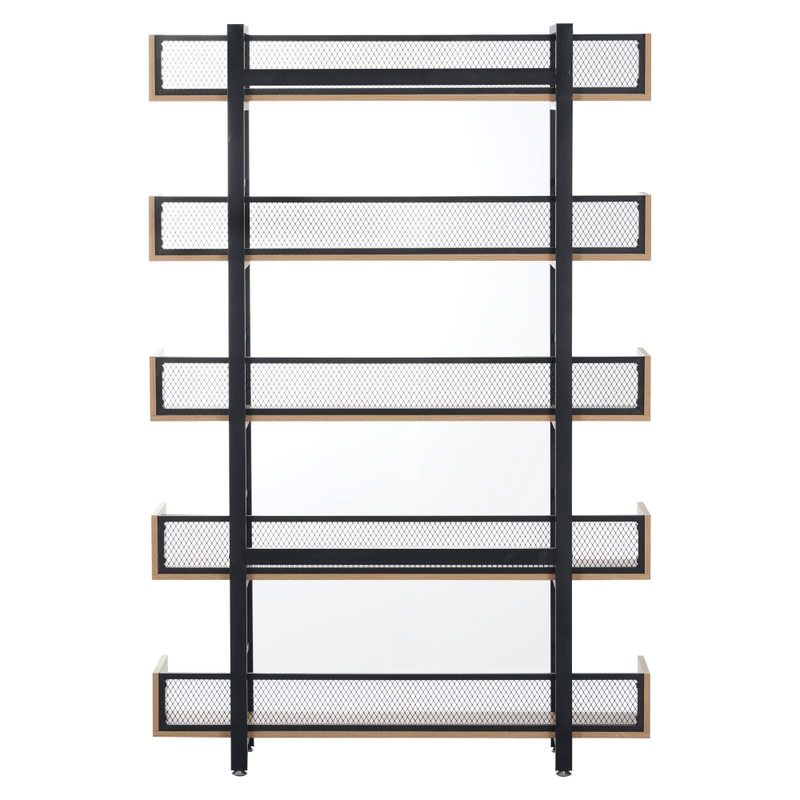 Casa si Gradina - Mobilier - Biblioteci si rafturi - Etajere - Raft cu 5 polite, stejar/negru, KILIS NEW TIP 2 - Infinity.ro